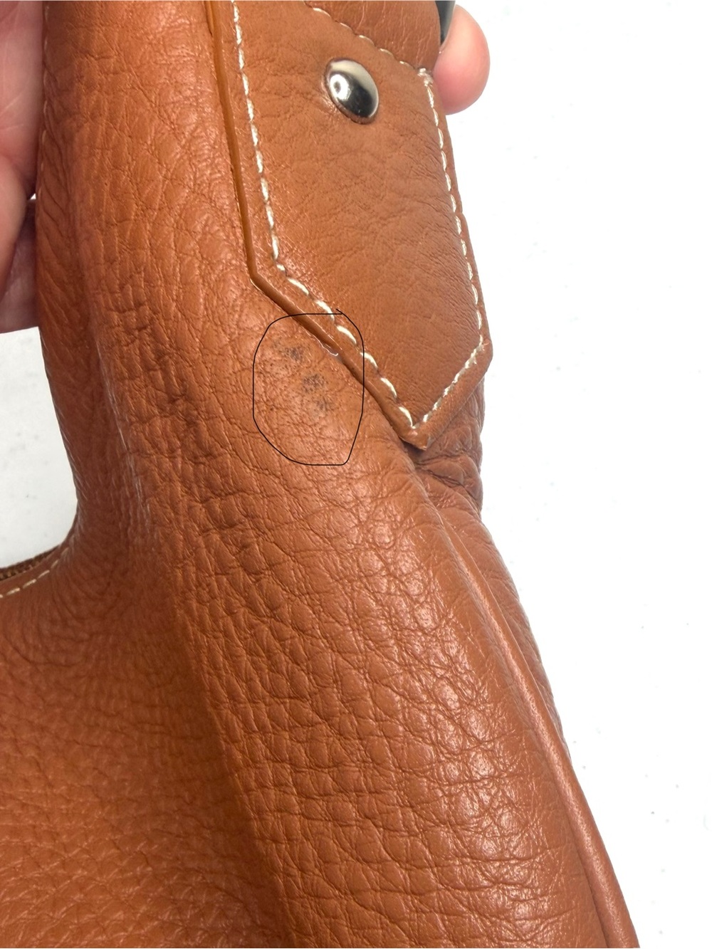 Talbots Pebbled Leather Shoulder Bag Purse Brown Preppy Chic Classic Neutral - Picture 12 of 12